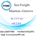 Consolidación de LCL de Shantou Port a Genova